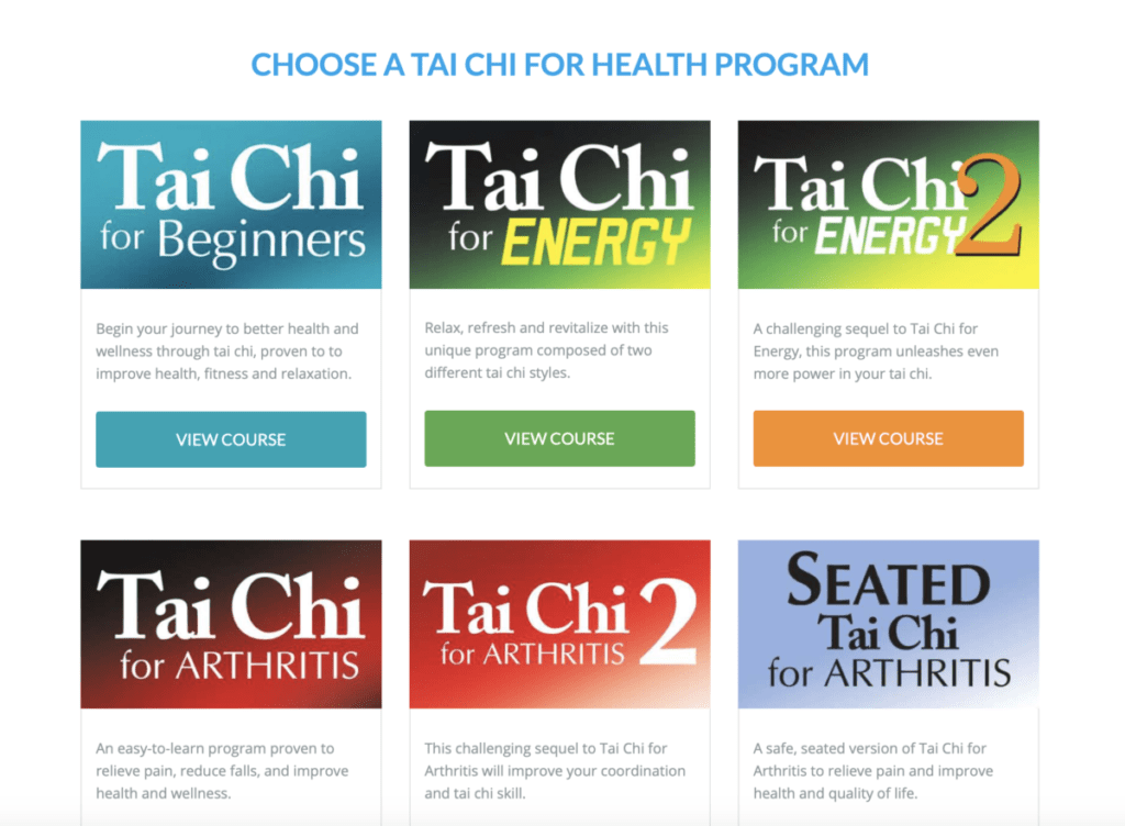 Online Tai Chi Lessons - aanbod online cursussen