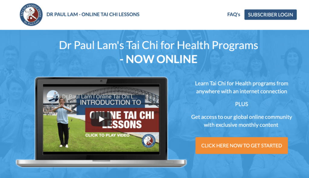 Online Tai Chi Lessons - homepage