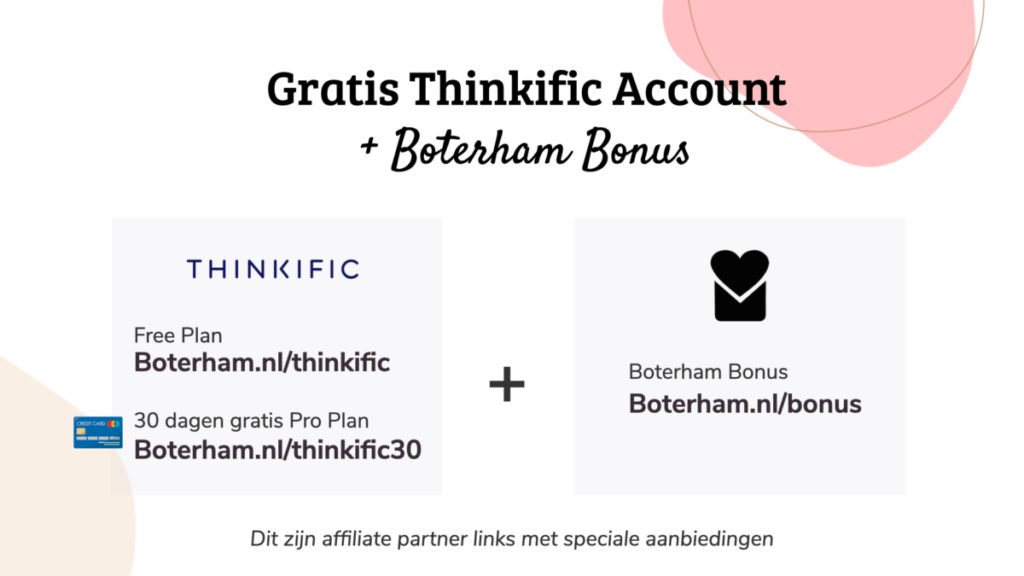 de Thinkific partner links van Boterham