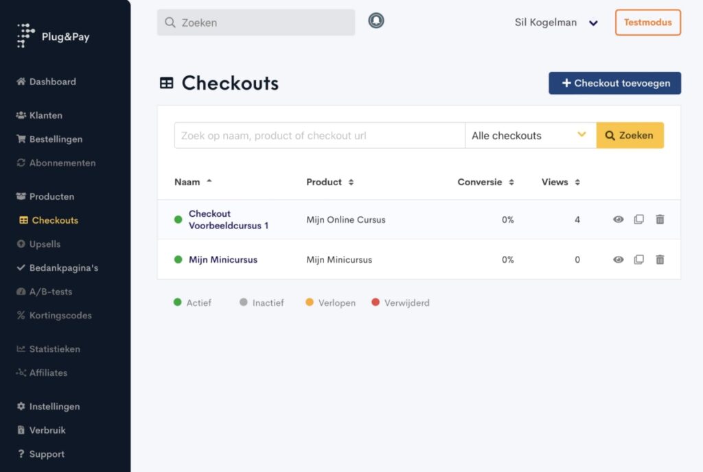 Checkouts in Plug & Pay