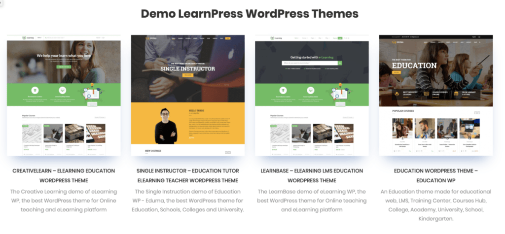 learnpress wordpress themes