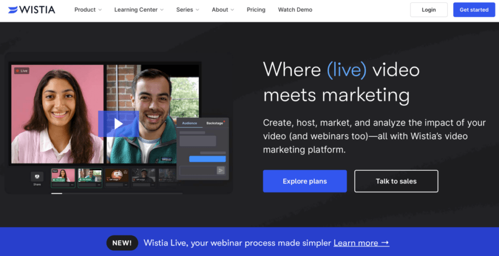 online video hosting platform Wistia