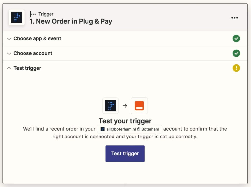 Zapier test New Order Trigger